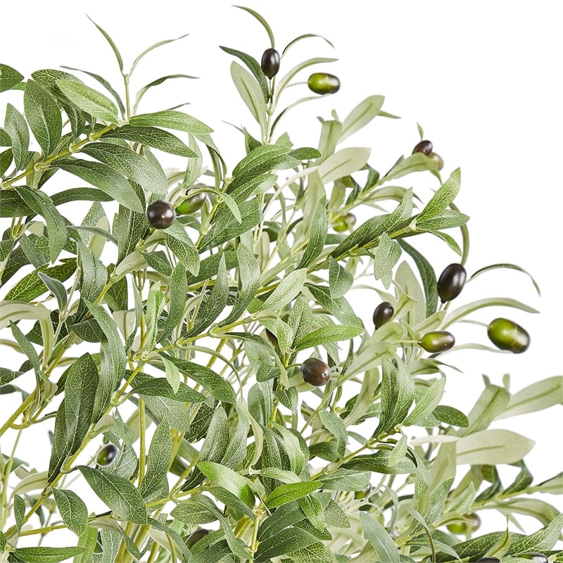 Lucas Olive Tree- Stainless Steel Branches- Lifelike Poly Silk 70 Inch
