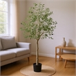 Lucas Olive Tree- Stainless Steel Branches- Lifelike Poly Silk 70 Inch