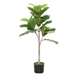 Moona Fiddle Leaf Fig Tree- 28 PEVA Leaves- Lifelike Poly Silk 43 Inch