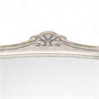 Willa LED Dresser Mirror- Crown Top- Nailed Beige Velvet Upholstery 45x48