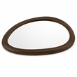 Sima Decorative Wall Mirror- Dark Brown- 32x 47 Organic Asymmetrical Shape