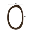 Sima Decorative Wall Mirror- Dark Brown- 32x 47 Organic Asymmetrical Shape