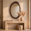 Sima Decorative Wall Mirror- Dark Brown- 32x 47 Organic Asymmetrical Shape