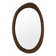 Sima Decorative Wall Mirror- Dark Brown- 32x 47 Organic Asymmetrical Shape