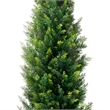 Tahya Cedar Topiary Tree- Set of 2- Iron Frame- Green Poly Silk- 60 Inch