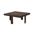 Pax 5pc Coffee Table w 4 Storage Ottoman- Gray Polyester Seat- Brown Wood