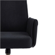 Vena Liftable Office Chair- Memory Foam Black Corduroy- Gold Metal Base