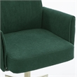 Vena Liftable Office Chair- Memory Foam Green Corduroy- Gold Metal Base