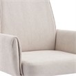 Vena Liftable Office Chair- Memory Foam White Corduroy- Gold Metal Base