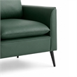 Heya Lounge Sofa Chair Set of 2- Track Arms- Green Faux Leather