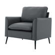Heya Lounge Sofa Chair Set of 2- Track Arms- Light Gray Faux Leather