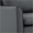 Heya Lounge Sofa Chair Set of 2- Track Arms- Light Gray Faux Leather