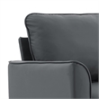 Heya Lounge Sofa Chair Set of 2- Track Arms- Light Gray Faux Leather