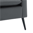 Heya Lounge Sofa Chair Set of 2- Track Arms- Light Gray Faux Leather