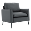 Heya Lounge Sofa Chair Set of 2- Track Arms- Light Gray Faux Leather
