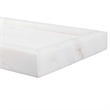 Accent Side End Drink Table- White Marble Top- Bronze Iron- 24 Inch