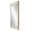 Accent Wall Mirror- Double Frame- Beveled Mirror Trim- Gold Tone 27x33