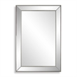 Accent Wall Mirror- Rectangular Shape- Mirrored Panels- Nickel 23x34