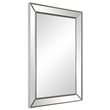 Accent Wall Mirror- Rectangular Shape- Mirrored Panels- Nickel 23x34