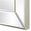 Accent Wall Mirror- Rectangular Shape- Mirrored Panels- Nickel 23x34