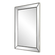 Accent Wall Mirror- Rectangular Shape- Mirrored Panels- Nickel 23x34