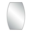 Accent Wall Mirror- Convex Shape- Floating Design- Matte Black 24x36