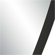 Accent Wall Mirror- Convex Shape- Floating Design- Matte Black 24x36