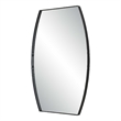 Accent Wall Mirror- Convex Shape- Floating Design- Matte Black 24x36