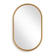 Accent Wall Mirror- Pill Oval Frame- Modern Brushed Gold Finish 22x35