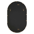 Accent Wall Mirror- Pill Oval Frame- Modern Brushed Gold Finish 22x35