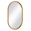 Accent Wall Mirror- Pill Oval Frame- Modern Brushed Gold Finish 22x35