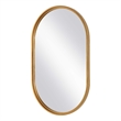 Accent Wall Mirror- Pill Oval Frame- Modern Brushed Gold Finish 22x35