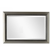Accent Wall Mirror- 3 Layer Beaded Frame- Modern Style Warm Silver 24x36