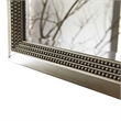 Accent Wall Mirror- 3 Layer Beaded Frame- Modern Style Warm Silver 24x36