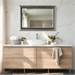 Accent Wall Mirror- 3 Layer Beaded Frame- Modern Style Warm Silver 24x36