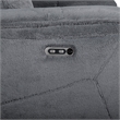 Ted Power Recliner Chair- USB and Cupholders- Cloud Gray Polyester