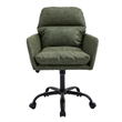 Limz Swivel Office Chair- Adjustable Height- Foam Fill Green Faux Leather