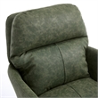 Limz Swivel Office Chair- Adjustable Height- Foam Fill Green Faux Leather