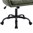 Limz Swivel Office Chair- Adjustable Height- Foam Fill Green Faux Leather