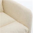 Limz Swivel Office Chair- Adjustable Height- Foam Fill White Faux Leather