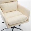 Limz Swivel Office Chair- Adjustable Height- Foam Fill White Faux Leather