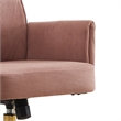 Swivel Office Chair- Light Pink Corduroy- Adjustable Height- Gold Base