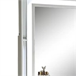 Pumi Dresser Mirror w LED- Glass Panel Trim- Ivory 38x44 Rectangular