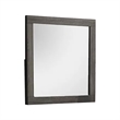 Luyi Dresser Mirror- Framed Border- Textured Foil Gray 35 Inch Square