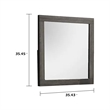 Luyi Dresser Mirror- Framed Border- Textured Foil Gray 35 Inch Square