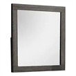 Luyi Dresser Mirror- Framed Border- Textured Foil Gray 35 Inch Square