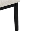 Sima Dining Side Chair Set of 2- Arched Back- White Cushions- Black Frame