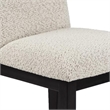Sima Dining Side Chair Set of 2- Arched Back- White Cushions- Black Frame