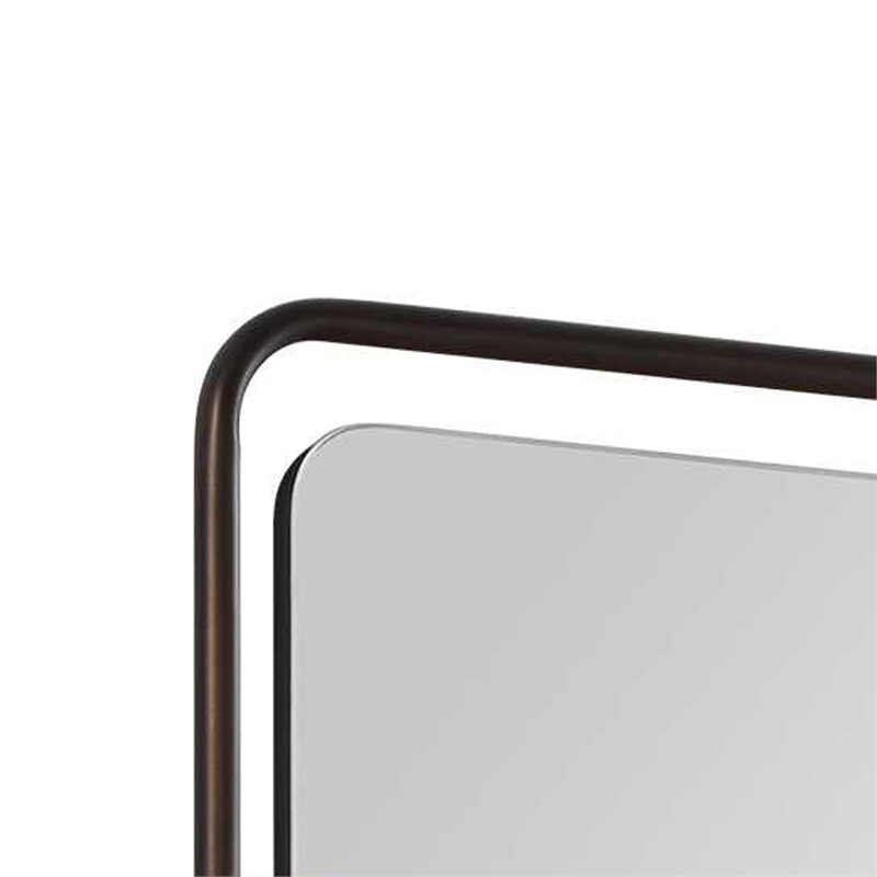 Decorative Wall Mirror- Gold Leaf Accent Tabs- 22x36 Rectangular Frame