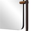 Decorative Wall Mirror- Gold Leaf Accent Tabs- 22x36 Rectangular Frame